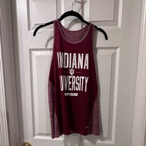 IU Under Armour Dark Crimson Indiana University Athletic Tank Size M